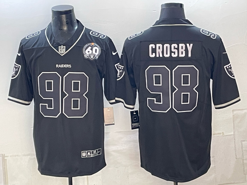 Men 2026 Oakland Raiders #98 Crosby Black Nike Limited NFL Jersey 101607